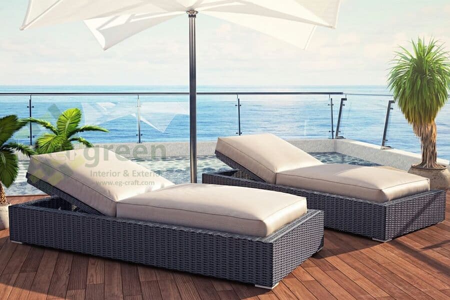 Luxury Sunbed with Sunbrella Fabric